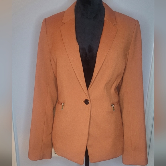 The LIMITED Women's Orange Blazer. Size L. NWOT - Picture 1 of 9